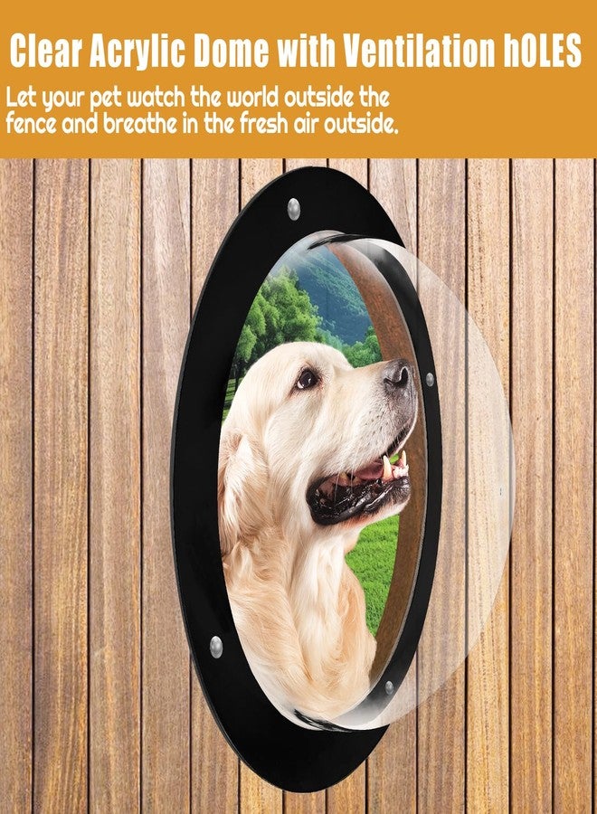 FMOACEN 2PCS Dog Fence Window Clear View Dome Pet Peek Window 12.4" Clear Pet Dome Playground Doggie Fence Window - Image 2